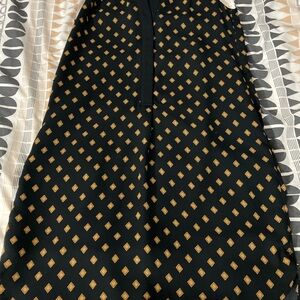 H&M Black and Gold Patterned Dress